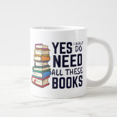 Funny Book Collector | Zum Lesen hinzugefügt Jumbo-Tasse (Rechts)