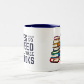 Funny Book Collector | Zum Lesen hinzugefügt Zweifarbige Tasse (Mittel)