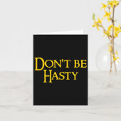 Funny Book - Don't Be Hasty  Karte (Gelbe Blume)