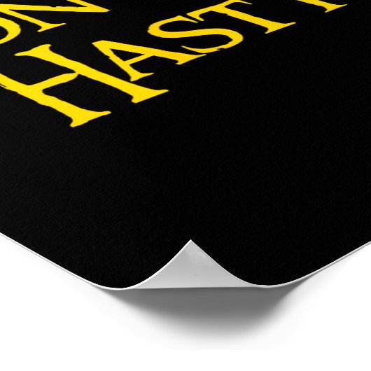 Funny Book - Don't Be Hasty  Poster (Ecke)