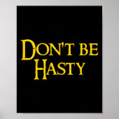 Funny Book - Don't Be Hasty  Poster (Vorne)