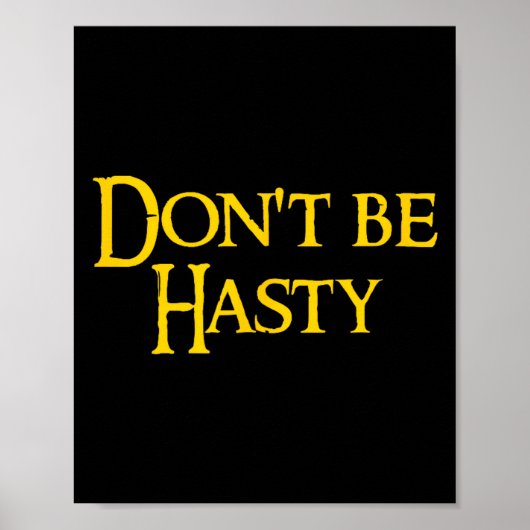 Funny Book - Don't Be Hasty  Poster (Vorne)
