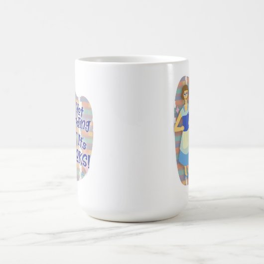 Funny Book Hoarder Retro Hausfrau Kitsch Kaffeetasse (Mittel)