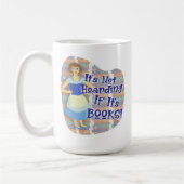 Funny Book Hoarder Retro Hausfrau Kitsch Kaffeetasse (Links)