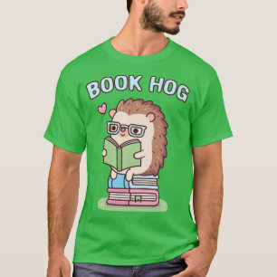 Funny Book Hog Pub Niedliche Igel Lieben lesen T-Shirt