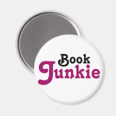 Funny Book Junkie Reading Geschenk Magnet (Vorderseite/Rückseite)
