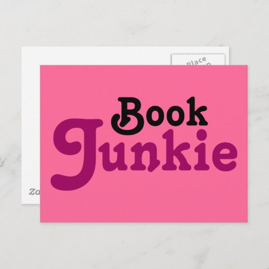 Funny Book Junkie Reading Geschenk Postkarte (Vorne/Hinten)