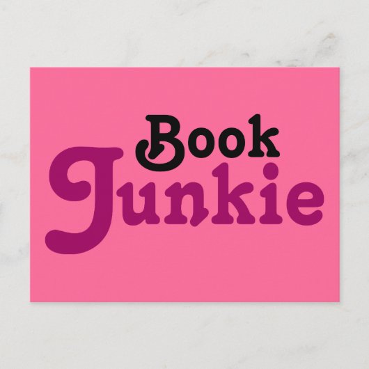 Funny Book Junkie Reading Geschenk Postkarte (Vorderseite)