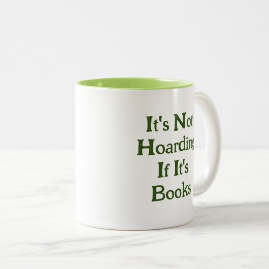 Funny Book Liebhaber Es ist nicht zu horten, wenn Zweifarbige Tasse (VorderseiteRechts)