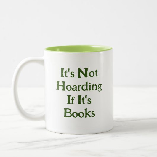 Funny Book Liebhaber Es ist nicht zu horten, wenn Zweifarbige Tasse (Links)