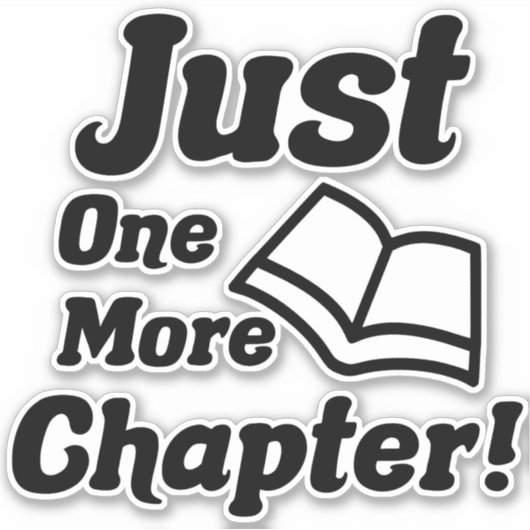 Funny Book Lover Aufkleber (Vorderseite)