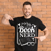 Funny Book Lover Book Nerd Schwarz-weiß T-Shirt
