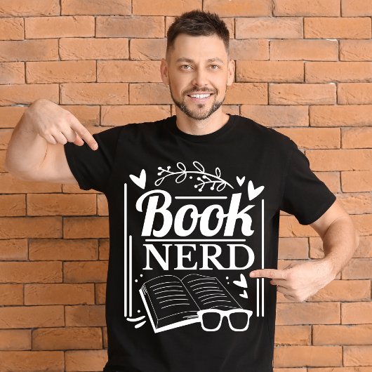 Funny Book Lover Book Nerd Schwarz-weiß T-Shirt