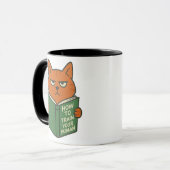 Funny Book Lover Cat Mug Cat Mom Cat Dad Tasse (Vorderseite Links)
