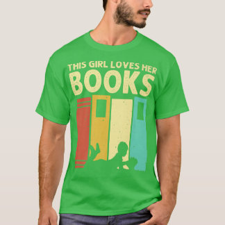 Funny Book Lover Design Kinder Girls Leser T-Shirt