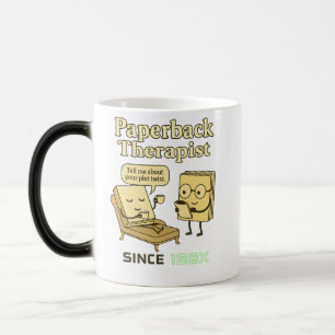 Funny Book Lover Gift Literaturischer Spaß Verwandlungstasse