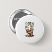 Funny Book Lover Giraffe Long Form Tall Tales Lese Button (Vorne & Hinten)