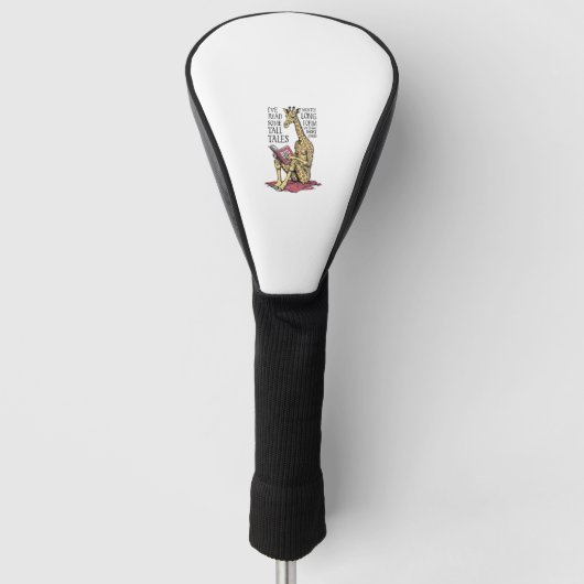 Funny Book Lover Giraffe Long Form Tall Tales Lese Golf Headcover (Vorderseite)