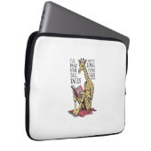 Funny Book Lover Giraffe Long Form Tall Tales Lese Laptopschutzhülle (Vorne Rechts)