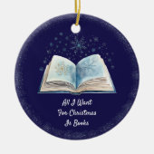 Funny Book Lover Keramik Ornament (Vorne)