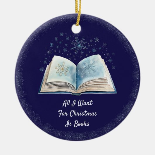 Funny Book Lover Keramik Ornament (Vorne)