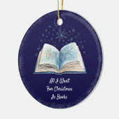 Funny Book Lover Keramik Ornament (Links)