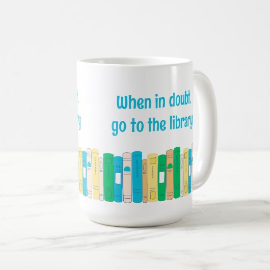 Funny book lover library Tasse (VorderseiteRechts)
