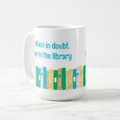 Funny book lover library Tasse (Vorderseite Links)