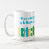 Funny book lover library Tasse (Links)