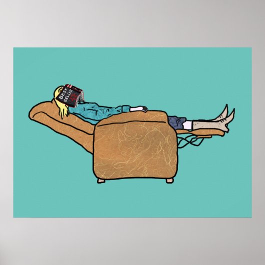 Funny Book Lover Poster (Vorne)