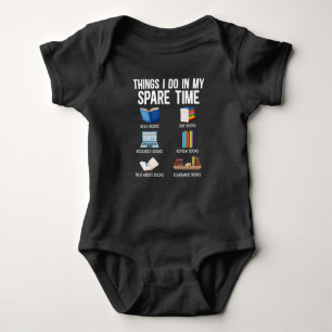 Funny Book Lover Spaß Bookworm Reader Baby Strampler