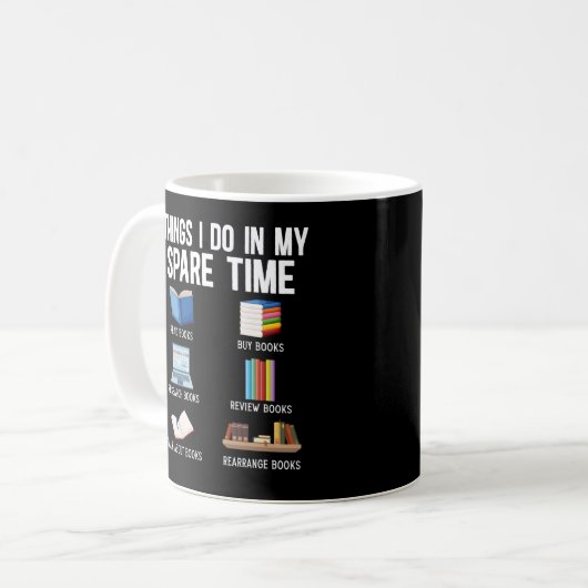 Funny Book Lover Spaß Bookworm Reader Kaffeetasse (Vorderseite Links)