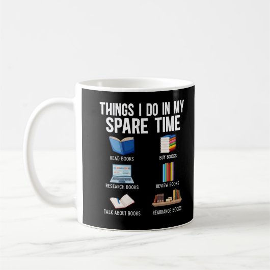 Funny Book Lover Spaß Bookworm Reader Kaffeetasse (Links)