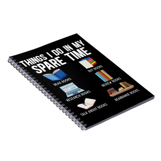 Funny Book Lover Spaß Bookworm Reader Notizblock (Rechte Seite)