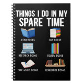 Funny Book Lover Spaß Bookworm Reader Notizblock (Vorderseite)