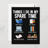 Funny Book Lover Spaß Bookworm Reader Postkarte (Vorne/Hinten)