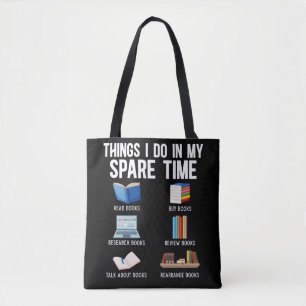 Funny Book Lover Spaß Bookworm Reader Tasche
