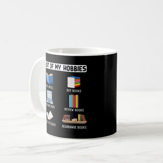 Funny Book Lover Spaß Bookworm Reading Kaffeetasse (Vorderseite Links)