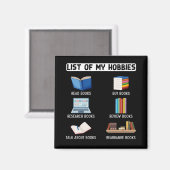 Funny Book Lover Spaß Bookworm Reading Magnet (Vorderseite/Rückseite)