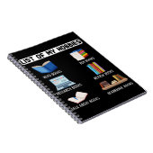 Funny Book Lover Spaß Bookworm Reading Notizblock (Rechte Seite)