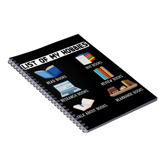 Funny Book Lover Spaß Bookworm Reading Notizblock (Rechte Seite)