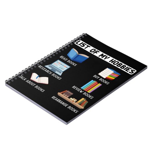 Funny Book Lover Spaß Bookworm Reading Notizblock (Linke Seite)