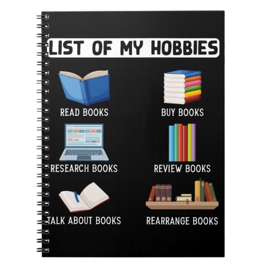 Funny Book Lover Spaß Bookworm Reading Notizblock (Vorderseite)