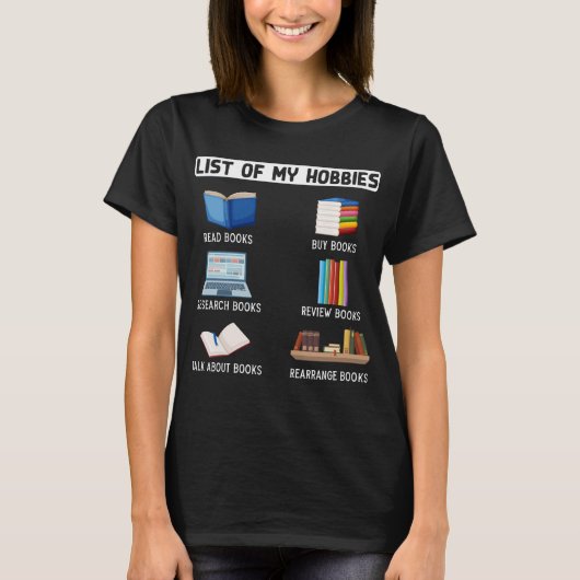Funny Book Lover Spaß Bookworm Reading T-Shirt (Vorderseite)