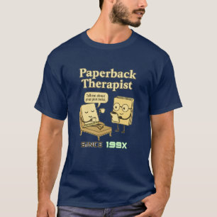 Funny Book Lover T - Shirt   Retro Literary Spaß
