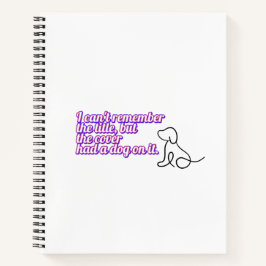 Funny Book Quote Spiral Notebook Notizblock