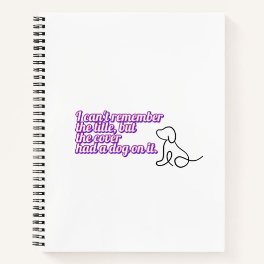 Funny Book Quote Spiral Notebook Notizblock (Vorderseite)