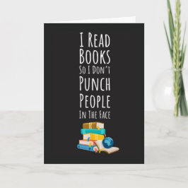 Funny Book Reader Cards Reading Library Nerd Humor Karte