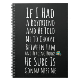 Funny Book Reader For Her Teen Girls Women Reading Notizblock