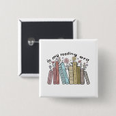 Funny Book Reader Zitat in meiner Leserzeit Groovy Button (Vorne & Hinten)
